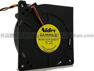 NIDEC GAMMA32 D12F-24SS2 01 24V 0.7A 电梯鼓风变频风扇 12032