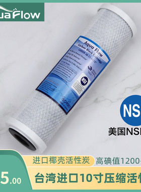 台湾进口净水器滤芯10寸cto压缩烧结活性炭纯水机通用净水机配件