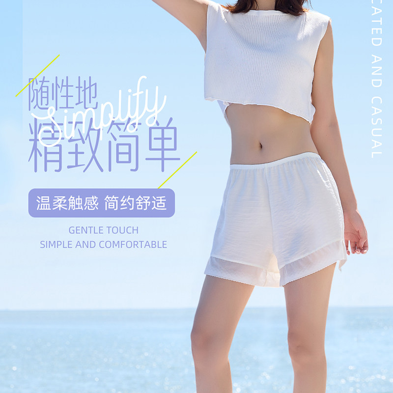 新款女士安全裤放走光夏季薄款懒懒裤不卷边可外穿宽松版打底短裤