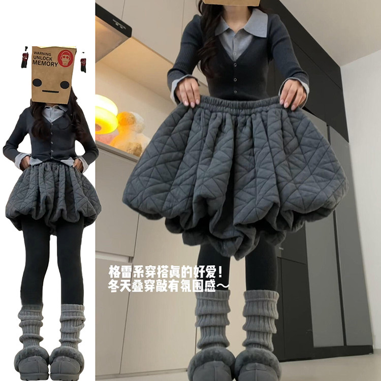 韩系甜美灯笼短裤女秋冬2026新款显瘦花苞裤遮肉显瘦a字休闲裙裤,女装/女士精品,休闲裤,淘宝优惠券,粉丝福利购,淘宝优惠卷