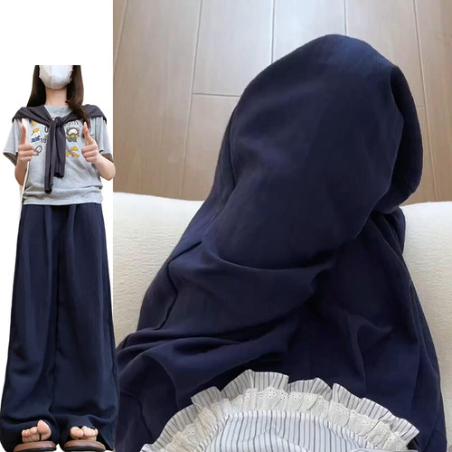 松弛感慵懒褶皱西装裤女夏季薄款2026新款时尚有型百搭韩系休闲裤