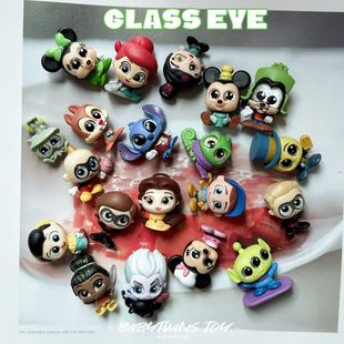 【babytwins】玻璃眼系列摆件 米奇米妮匹诺曹三眼仔史迪奇公主