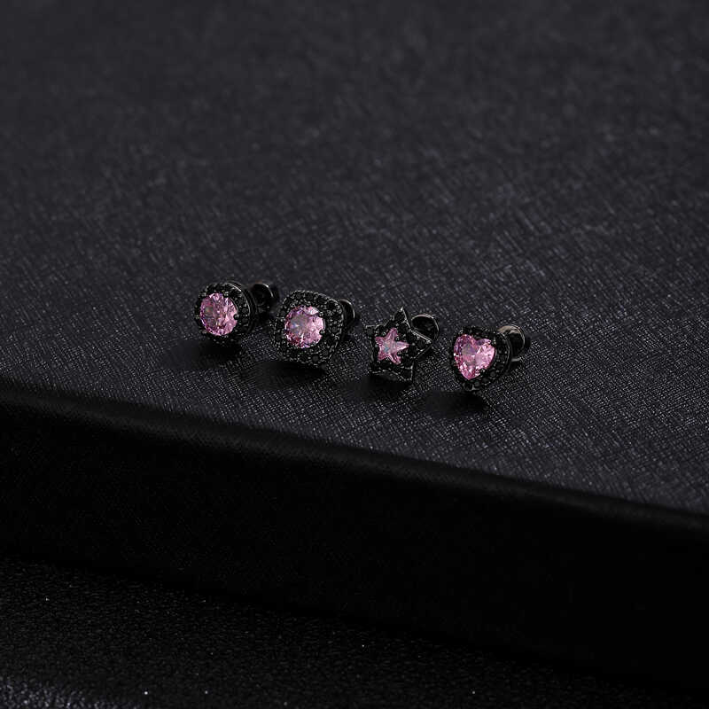 耳钉钛钢高级感镶钻女耳骨钉