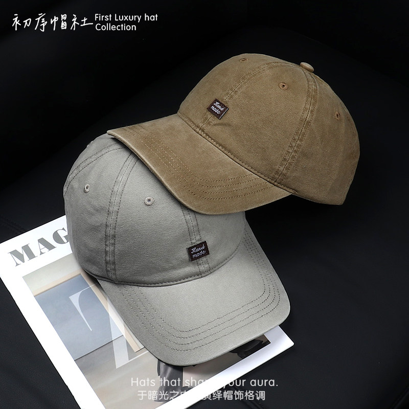 2026新款春秋高品质休闲百搭简约棒球帽女软顶复古鸭舌帽男款帽子