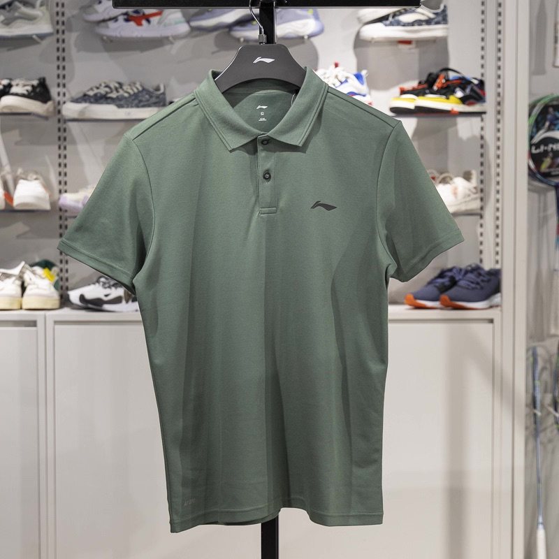 李宁APLU139-5新款男子干爽舒适透气翻领运动短袖POLO衫