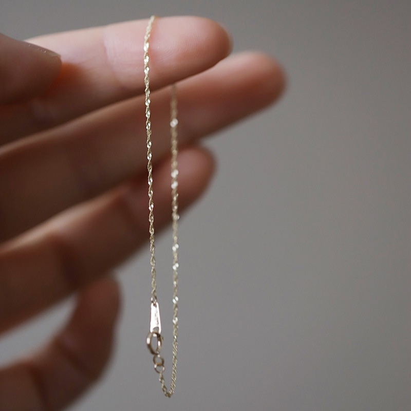 Ordi素手链麻花水波纹裸手链简单百搭纤细款送闺蜜