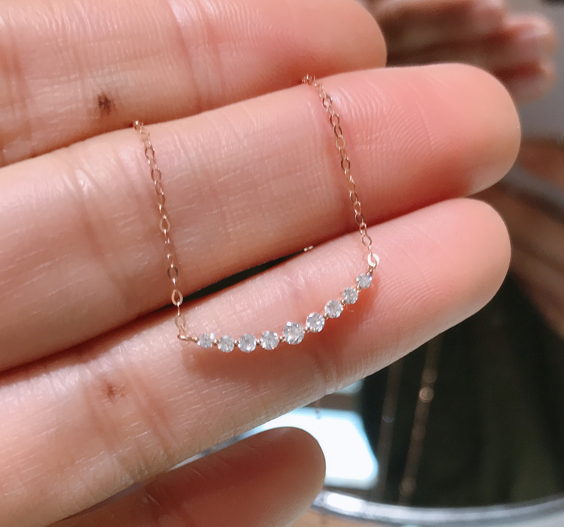 Ordi微笑钻石项链女2025新款ins简约小众设计感锁骨链