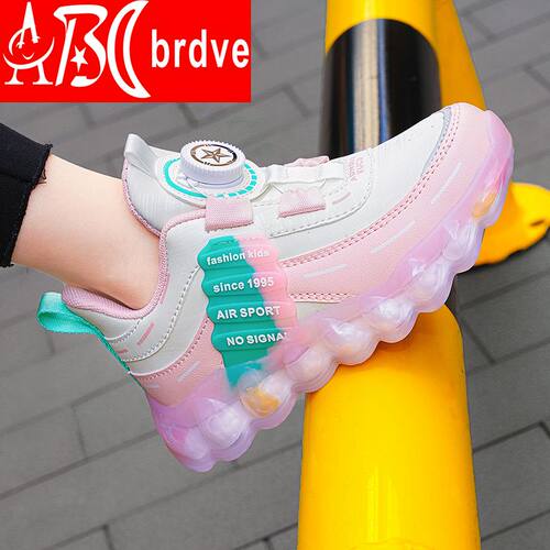 女童鞋子2023春秋新款皮面运动鞋