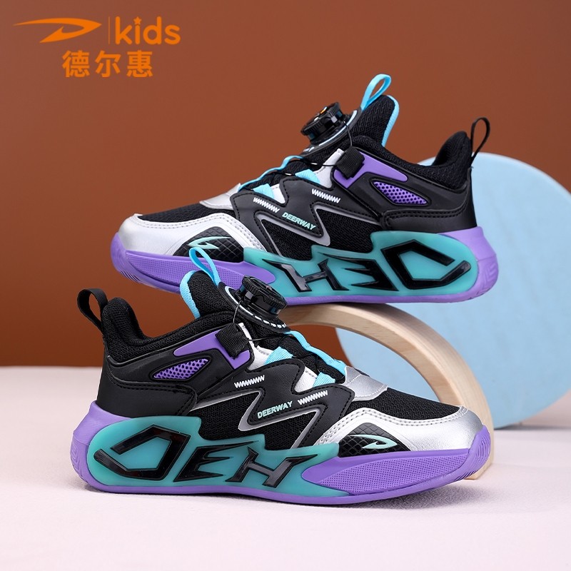 德尔惠儿童鞋2026年春秋新款透气网面男童运动鞋中大童轻便跑步鞋