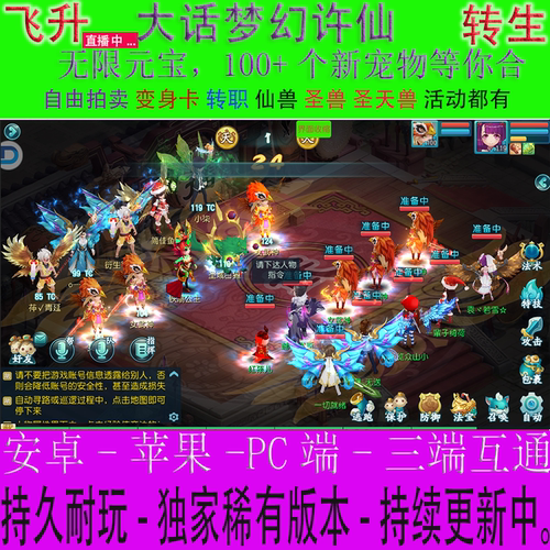 梦幻手游回合仙道大话无限元宝