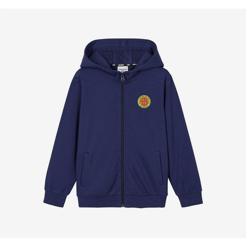 斯凯奇儿童男童春季新款连帽拉链开衫卫衣外套休闲运动服L321B051