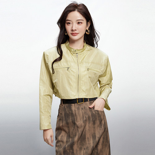 长袖上衣舒适立领外套