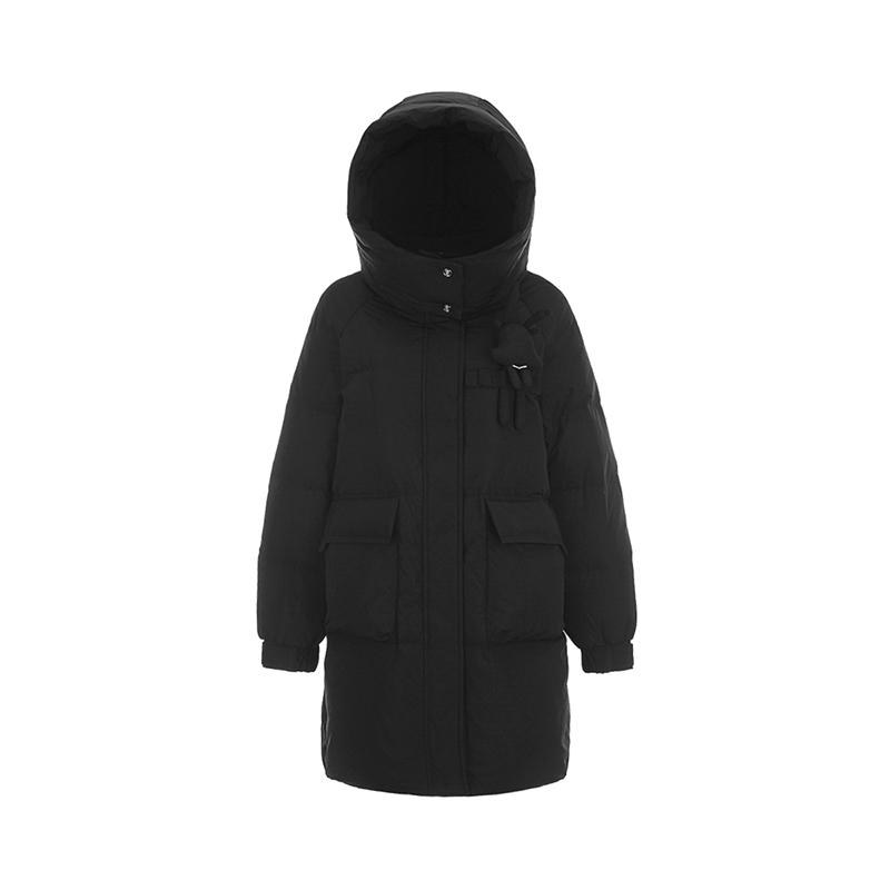 宽松外套长款鸭绒羽绒服