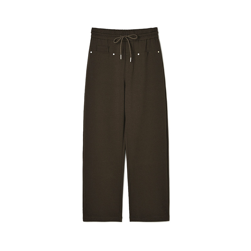 松紧腰长裤微弹休闲裤