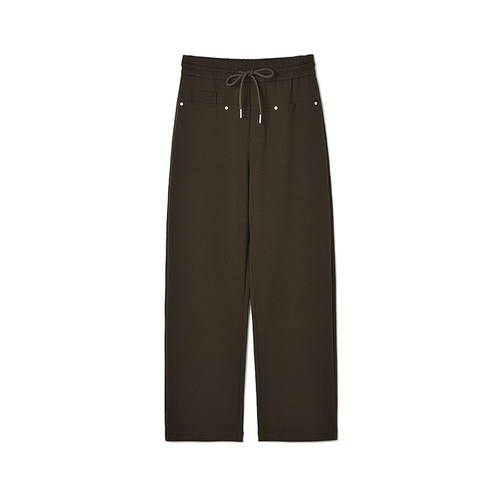 松紧腰长裤微弹休闲裤