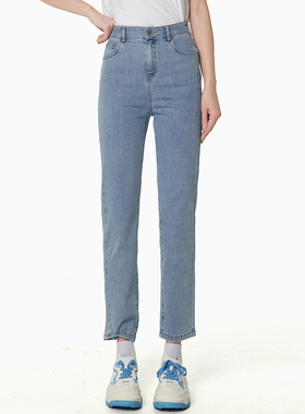 2025年秋Outlets正品 高端LD系列高腰九分裤水洗颜色裤子牛仔裤女