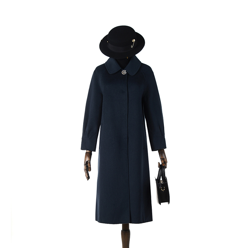 含羊毛双面尼毛呢外套大衣