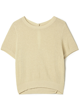 Outlets专柜撤柜正品 SY秋装新款知性气质美上衣微弹短袖针织衫女