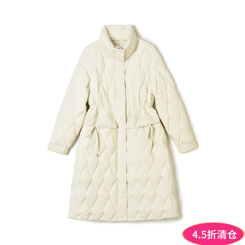 Outlets撤柜正品 BJ冬装新款长款保暖高级感外套宽松鸭绒羽绒服女