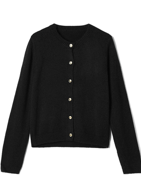 2025年冬装Outlets专柜 GMS系列 含绵羊毛微弹上衣长袖开衫毛衣女