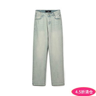 休闲百搭牛仔裤 直筒显瘦长裤 女 深圳南油NY秋装 2025年Outlets专柜