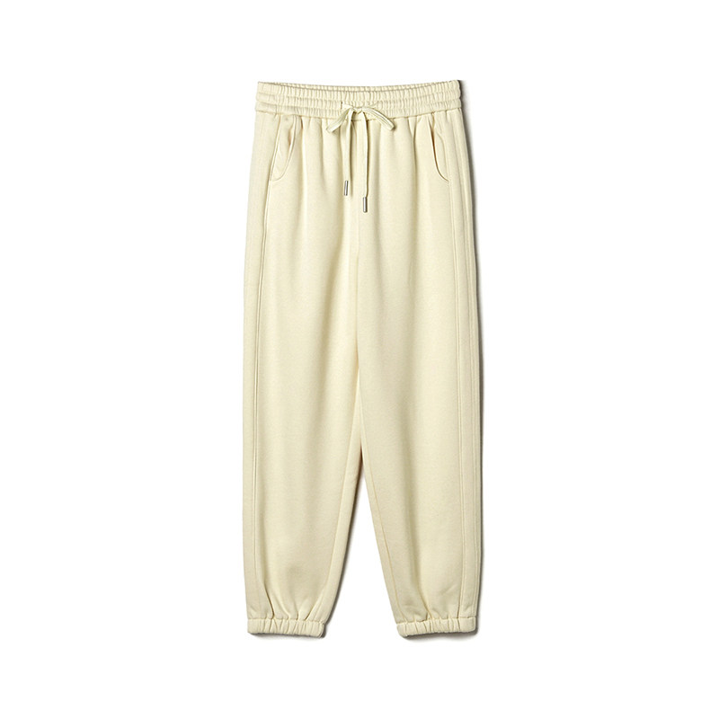 2025年冬装Outlets专柜 高端LD系列运动风九分裤高腰加绒休闲裤女