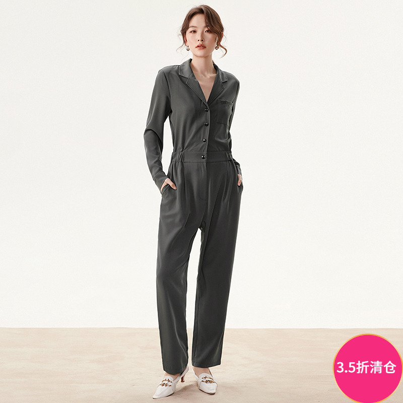 高腰显瘦连体休闲长裤女