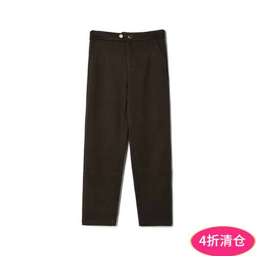 高腰九分裤微弹休闲裤