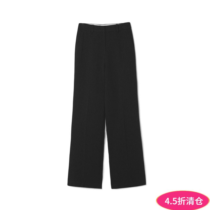 高腰垂感长裤简约风休闲裤