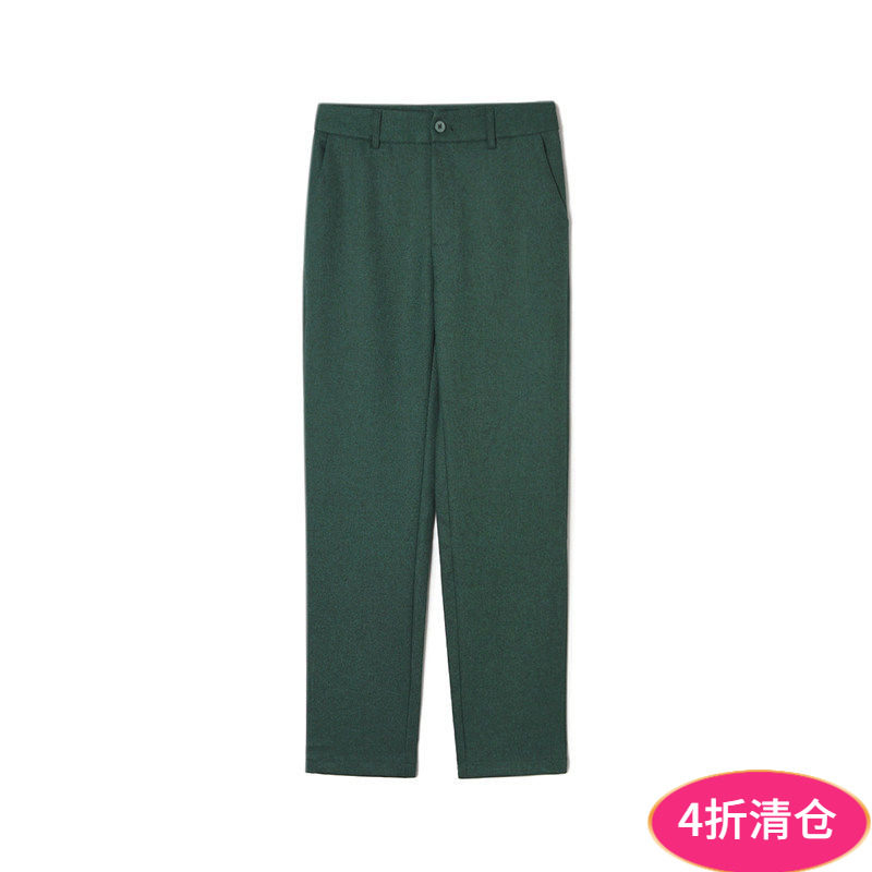 奥莱专柜品牌撤柜正品 ZO春装新款 中腰长裤纯色百搭显瘦休闲裤女
