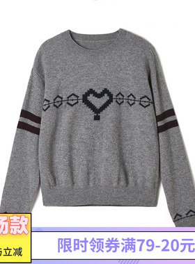 2025年冬装Outlets专柜 GMS系列 可爱图案套头上衣微弹内搭毛衣女