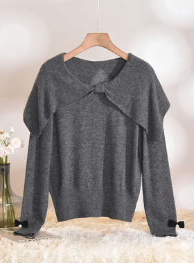 奥莱专柜品牌撤柜正品 HZ冬装新款 设计感套头100~羊毛外穿毛衣女