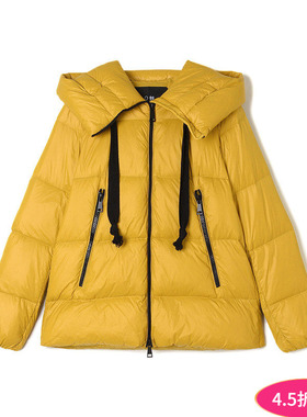 2025年冬Outlets正品 高端AF系列宽松面包服外套连帽鸭绒羽绒服女