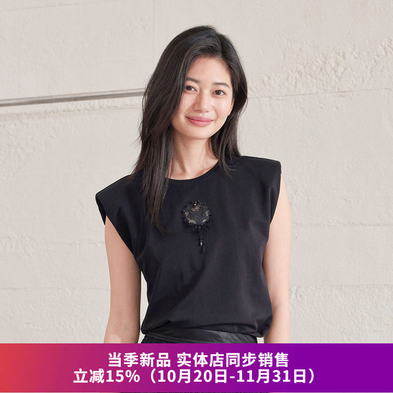 宽肩T恤百搭休闲无袖背心
