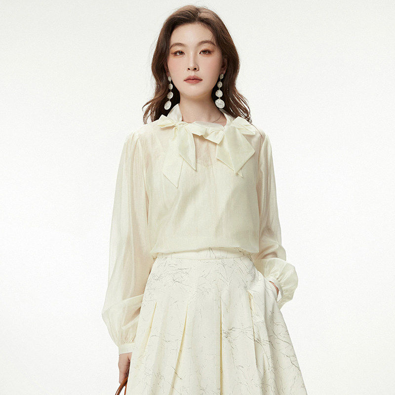 2026年春Outlets专柜 深圳南油NY系列职场女性通勤上衣长袖衬衫女