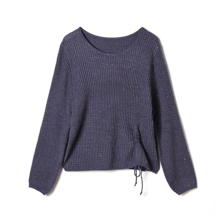 奥莱专柜正品 MO冬装2025新款 抽绳下摆时髦感上衣舒适微弹毛衣女