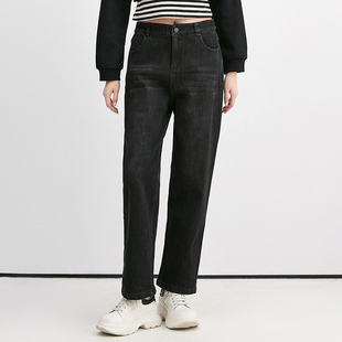 Outlets专柜撤柜正品 AE冬装2025新款复古港风长裤一粒扣牛仔裤女