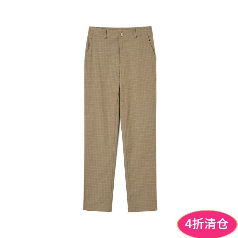 奥莱专柜品牌撤柜正品 ZO春装新款 潮流修身中腰长裤小脚休闲裤女