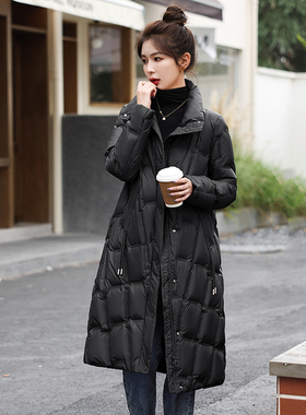 Outlets专柜撤柜正品 HZ冬装2025新款长款保暖外套白鸭绒羽绒服女