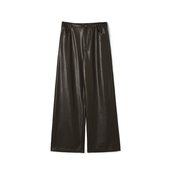 深圳南油NY秋装 新款 高腰显瘦皮质长裤 奥莱专柜撤柜正品 休闲裤 女