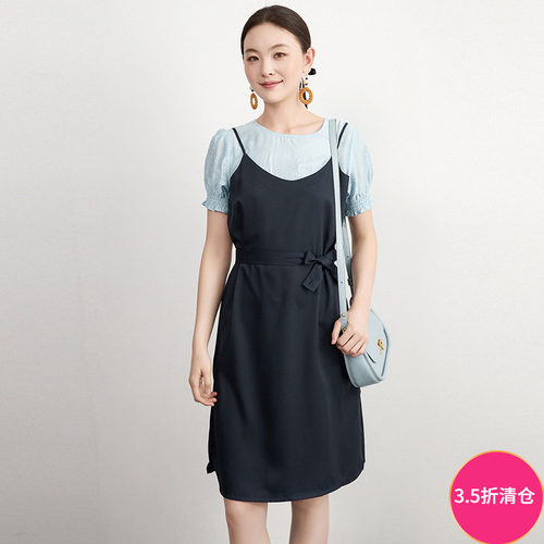 假两件高级感连衣裙女