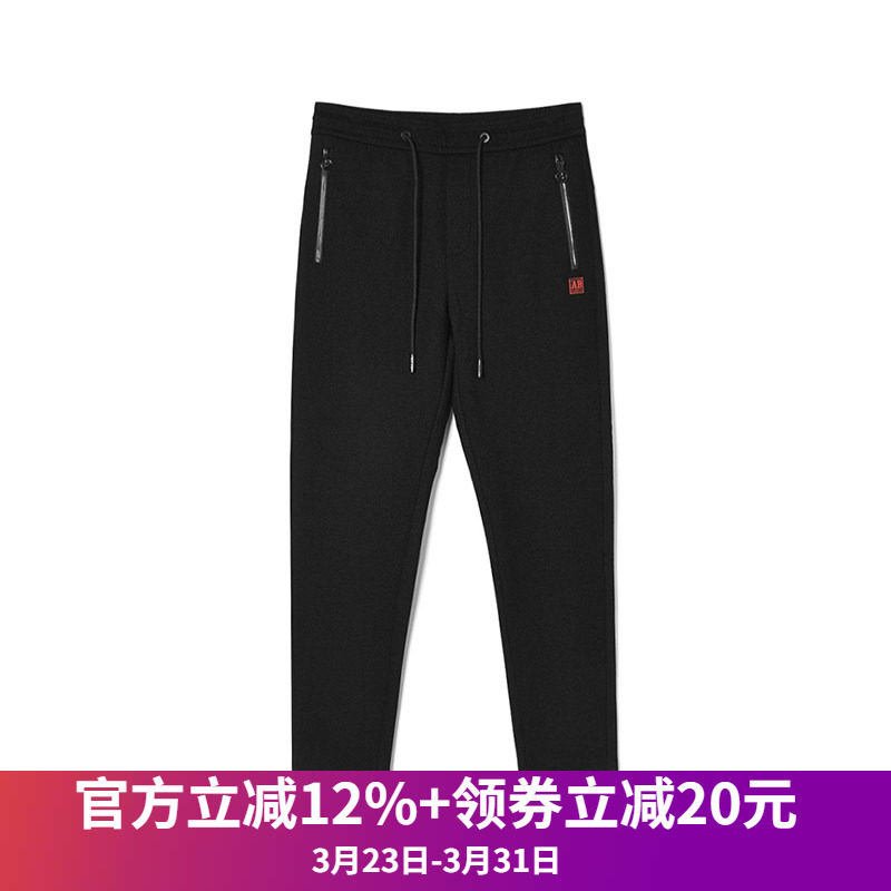 2025年春装Outlets专柜 高端ASN男装 松紧腰舒适长裤子百搭休闲裤