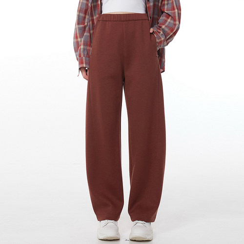 松紧腰长裤微弹休闲裤