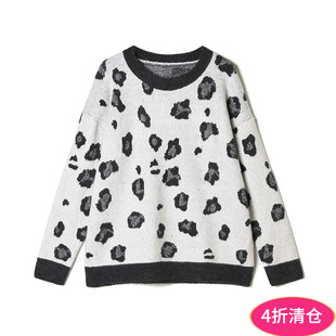 奥莱专柜正品 MS冬装2025新款 洋气小个子修身上衣拼色外穿毛衣女