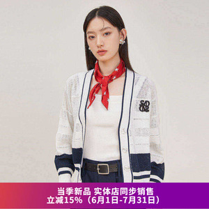 小香优雅V领针织开衫女