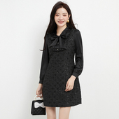 高端AW系列轻奢亮片短裙高智感长袖 2025年秋装 Outlets专柜 连衣裙