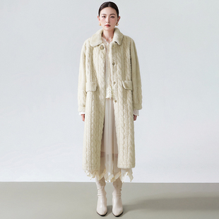 2025年冬Outlets正品 宽松黄金绒大衣毛呢外套女 高端DR系列加长款