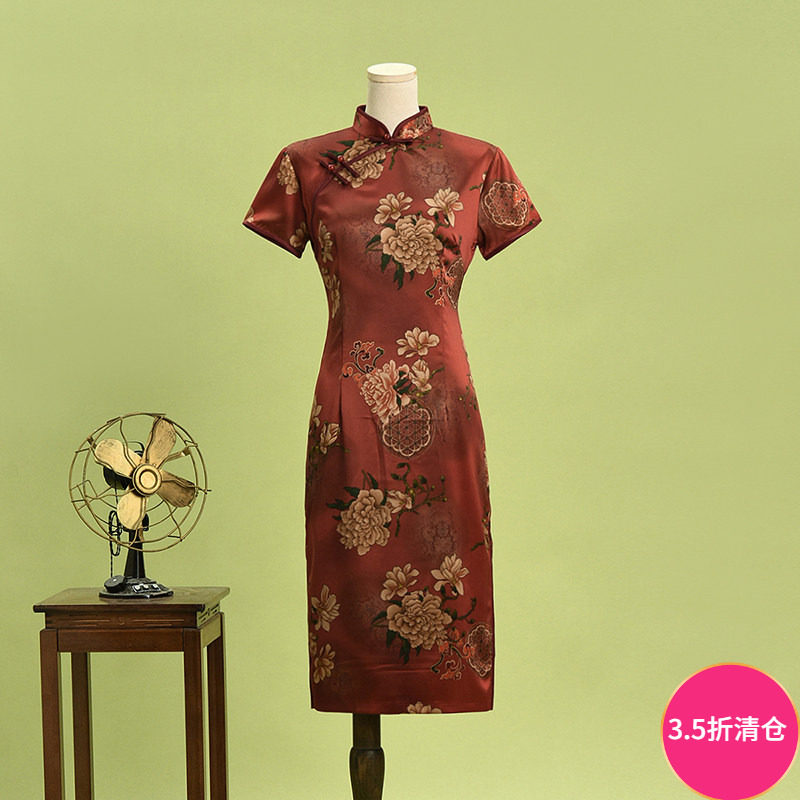 新娘服修身新中式改良旗袍
