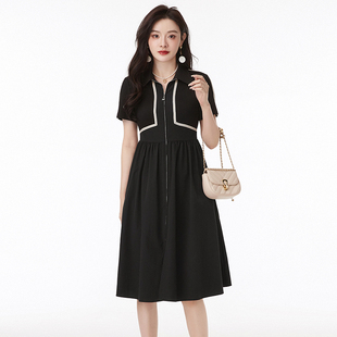 Outlets专柜撤柜正品 UE夏装2025新款运动风中长裙高腰短袖连衣裙