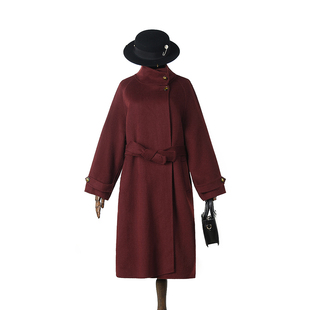 双面尼毛呢外套含澳毛大衣女 2025新款 Outlets专柜撤柜正品 HZ冬装